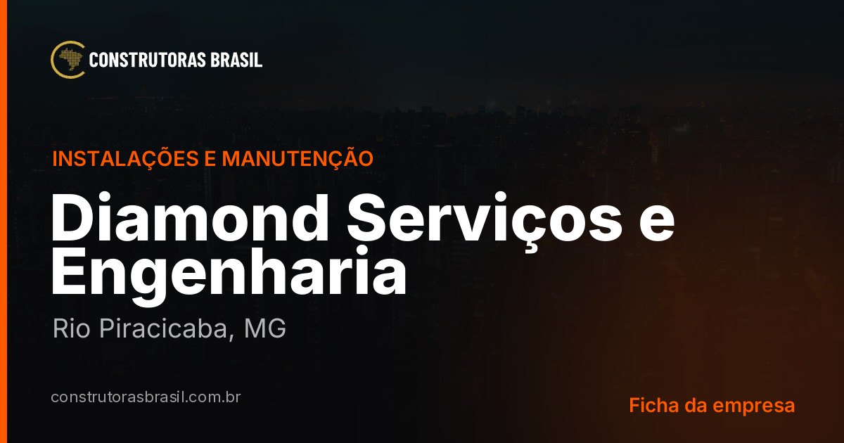 Diamond Serviços e Engenharia — Instalações e manutenção em Rio ...