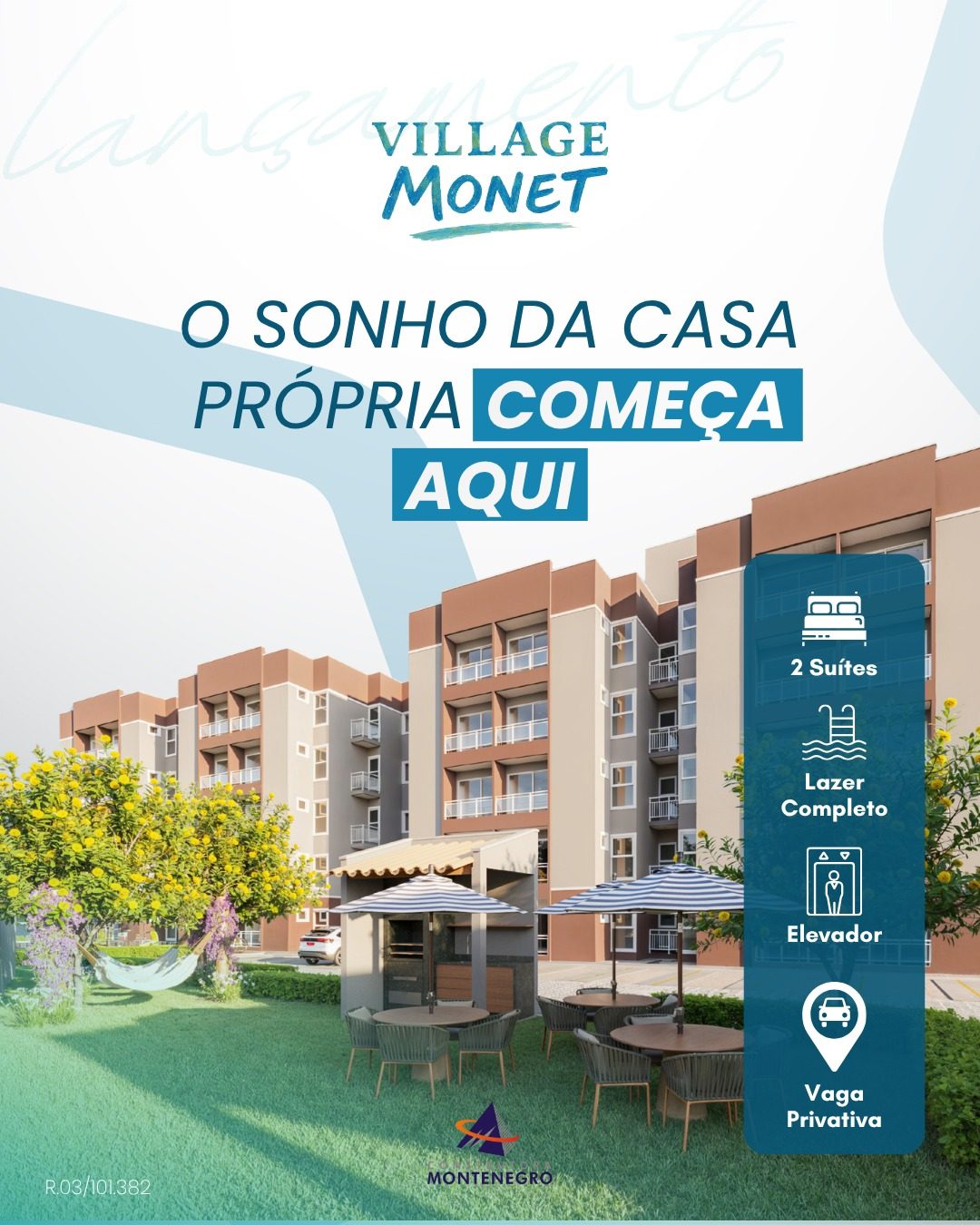 Área de lazer do Village Monet